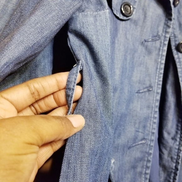 H&M | Women's Denim Peplum Style Jacket (US Size 8) - Picture 7 of 10